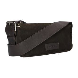 Shabbies Amsterdam Venice Schoudertas Oiled Suede - Dames - Tassen - Bruin - Maat: ONE Size Su&egrave;de