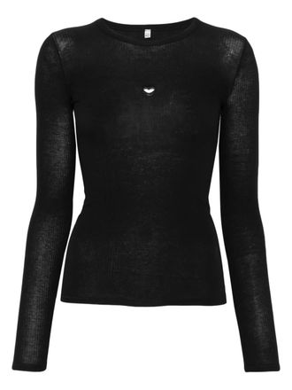 BASERANGE Heart T-shirt - women - Elastane/Organic Cotton - S - Black