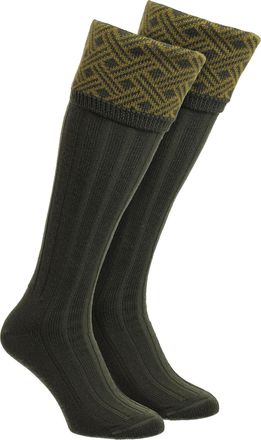 Hj Hall Heren Schoot Merino Wol Sokken Warme Land Jacquard Patroon