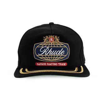 Rhude Racing Crest Hat - Heren - Petten - Zwart - ONE Size - Katoen - Accessoires