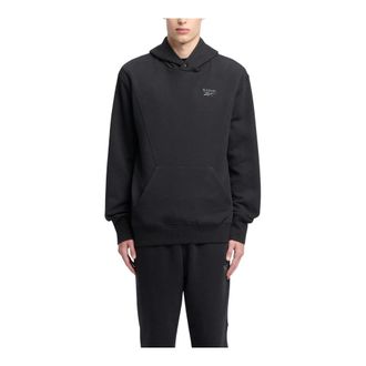 Reebok Hoodies - Heren - Sportshirts - Zwart - S - Katoen - Fitness