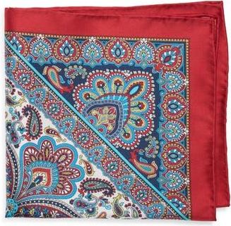 Robert Graham Paisley Silk Pocket Square in Red at Nordstrom Rack
