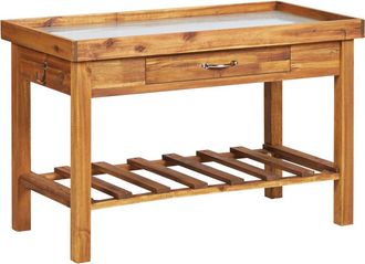 vidaXL Vidaxl - Mesa De Cultivo De Jard&iacute;n Madera Maciza Acacia Tablero De Zinc