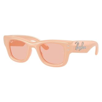 Ray-Ban Sunglasses, unisex, Orange, Size: 47 MM Wayfarer Puffer