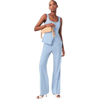 Maje Suit trousers with pleats in Blue Sky at Nordstrom, Size 36 Eu