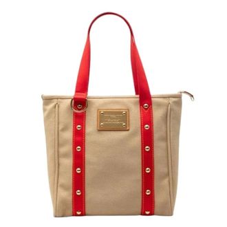 Louis Vuitton Pre-owned Tote Bags, female, Beige, Size: ONE SIZE Pre-owned Antigua Tote Bag