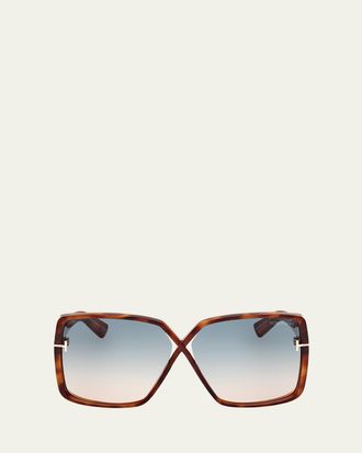 Tom Ford Yvonne Acetate Butterfly Sunglasses