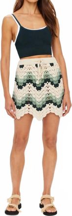 The Upside Womens Tidal Hali Crochet Skirt In Green