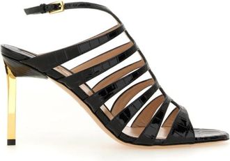 Tom Ford Black Solid Sandals