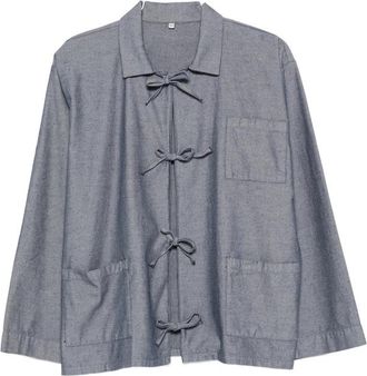 BASERANGE Liber Bow-fastening Shirt