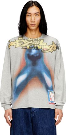 Diesel Cotton T-shirt with digital print - T-Shirts - Man - Multicolor