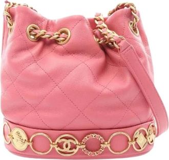 Chanel Bolso de hombro Matelass&eacute; de piel de cordero Pre-owned - Pre-owned - Mujer - Rosa - ONE SIZE