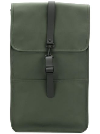 Rains flap backpack - men - Polyurethane/Polyester - OS - Green