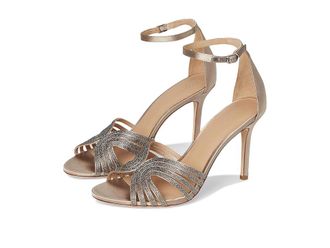 Lauren Ralph Lauren Allie Embellished Multistrap Sandals Womens Sandals Taupe Brown/Black Diamond : 5.5 B - Medium, Leather