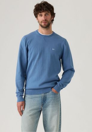 Levi's Rundhalspullover LEVIS LIGHTWEIGHT HM SWEATER, Herren, Gr. S, blau (sunset blau), Strick, Obermaterial: 94% Baumwolle, 4% Polyamid, 2% Elasthan, regul