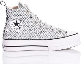 Converse Schoenen, Dames, Veelkleurig, 41 EU, Denim, Platform Denim Camo Sneakers