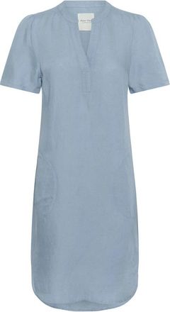 Part Two Faded Denim Jurk met V-Hals - Dames - Korte kleedjes - Blauw - M - Denim - Kleedjes