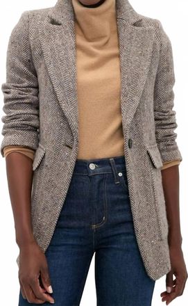 Vanessa Bruno Floea Notch Collar Blazer In Marron Chine