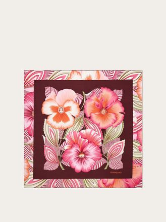 Ferragamo Donna Foulard in seta stampa Brezza Rosso