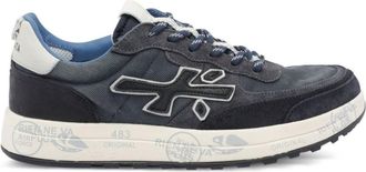 Premiata Navy Blue Lace Up Sneakers