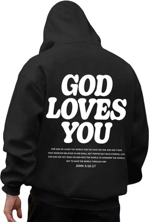 Generic MenS Hoodies Letter Fleece Long Sleeve Sweater Hoodie, Hip-Hop Pullover, Casual Loose Soft Warm Comfortable Fashion Sweater Classic Sweatshirts Pullov