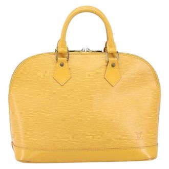 Louis Vuitton Alma Handbag Epi Leather Yellow Leather Handbag (Pre-Owned)