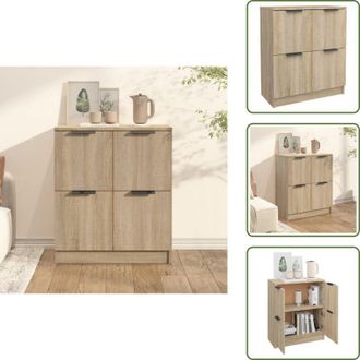 vidaXL The Living Store Credenza Rovere Sonoma 60x30x70 cm in Legno Multistrato - Credenza Rovere Sonoma