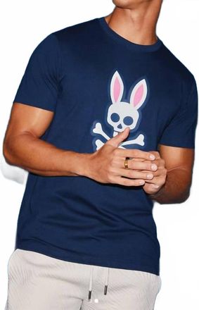 Psycho Bunny Rex Graphic Tee In Navy