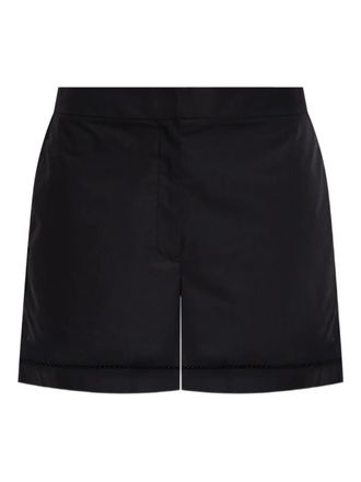 Theory eyelet-detail poplin shorts - Black