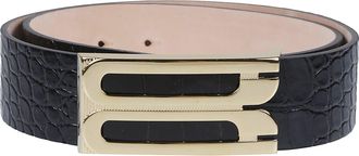 Victoria Beckham Jumbo Frame Calf Leather Belt