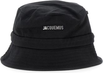 Jacquemus Black Solid Logo Bucket Hat
