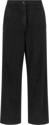 Dries Van Noten Dames, Broeken, Grijs, Maat: XS Katoen
