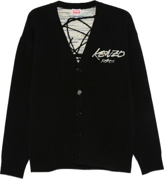 Kenzo x Futura 2000 Cardigan con logo - Nero