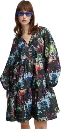 Stine Goya Mini Oversize Jurk - Dames - Korte kleedjes - Veelkleurig - XS - Polyester - Kleedjes
