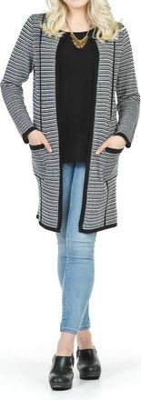 Papillon Textured Feel Structured Cardigan In Black