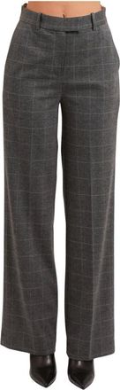 Yes-Zee YES Zee, Broeken, Dames, Grijs, XL, Leer, High-waist Broeken