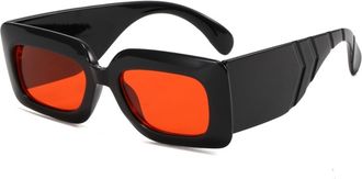 Generic Womens Square Sunglasses Outdoor Vacation Mens Sports Sun Glasses(Red)