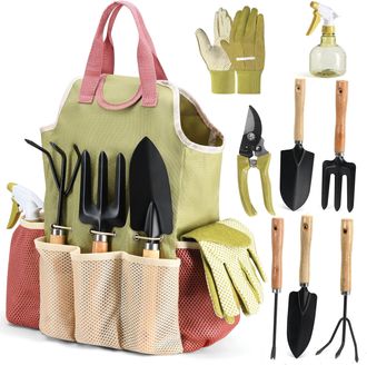 OEM Kit Completo De Herramientas De Jardiner&iacute;a Con Bolsa Y Guantes, Juego De Herramientas Con Pulverizador Para Uso Interior Y Exterior - Juego De Herrami