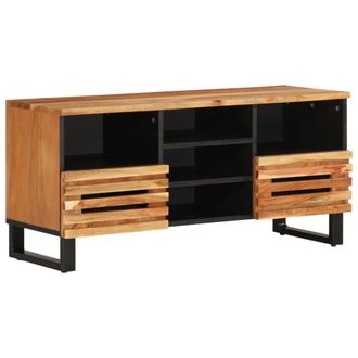 vidaXL Vidaxl - Mueble De Tv Madera Maciza De Acacia 100x34x46 Cm