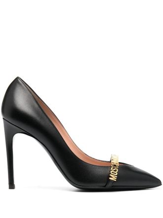 Moschino Pumps con logo 100mm - Nero