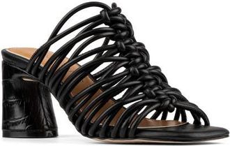 Donald J Pliner Vyta Strappy Block Heel Sandal in Black at Nordstrom, Size 5.5