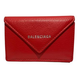 Balenciaga Red Color Paper Wallet (Tri-Fold) (Pre-Owned)