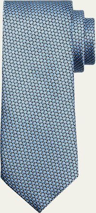 Ermenegildo Zegna Mens Micro-Woven Silk Jacquard Tie