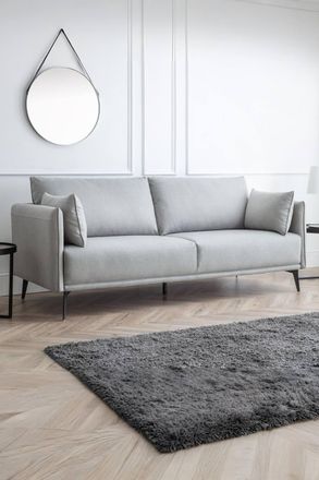 Julian Bowen Rohe Upholstered 3 Seater Sofa in Grey