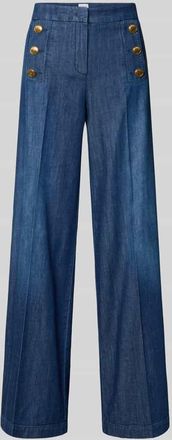 Seductive Wide Leg Jeans mit Kn&ouml;pfen Modell BRIDGET in Blau, Gr&ouml;&szlig;e 34