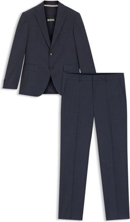 BOSS Two-piece regular-fit suit in virgin wool and silk