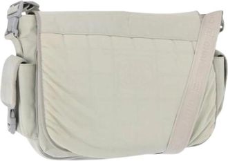 Chanel Pre-owned Nylon Cross Body Tas - Dames - Vintage Schoudertas - Grijs - ONE Size - Nylon - Vintage