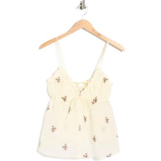 Princess Polly Cinnamon Embroidered Cami in Beige at Nordstrom Rack, Size 12
