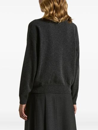 PESERICO High-Neck Embellished Sweater - charcoal
