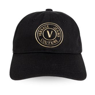 Versace Jeans Couture Caps, male, Black, Size: ONE SIZE Logo Baseball Cap